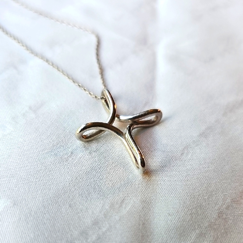 Tiffany & Co. 925 Silver Cross Necklace